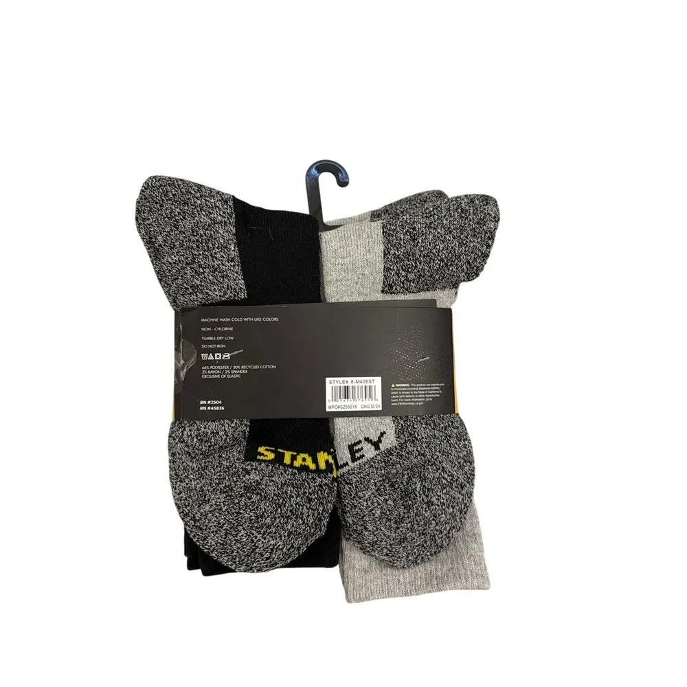 NWT Stanley Men's Cushion Crew Socks 8 Pack Men's 8-12.5